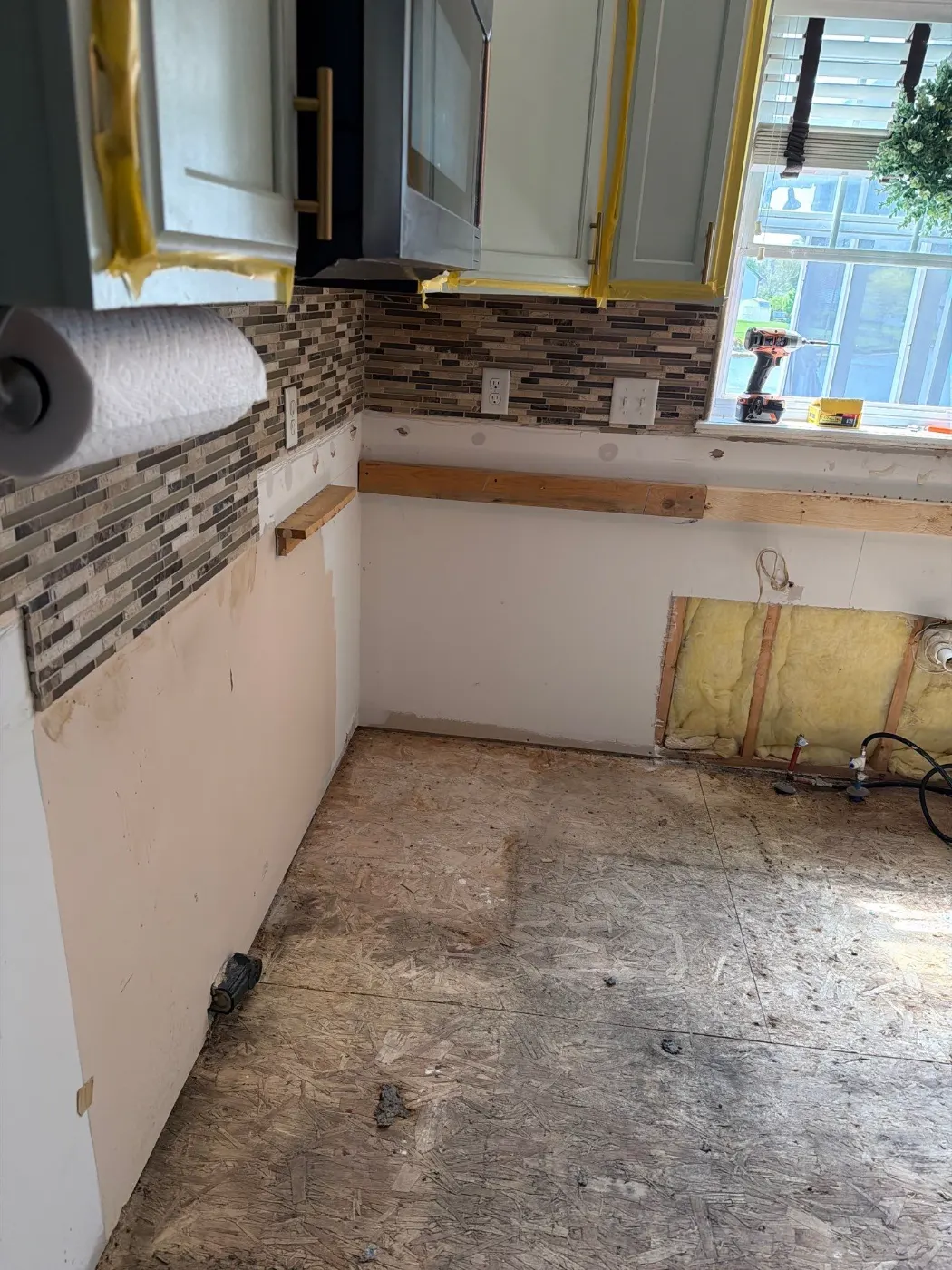 Containment setup for mold remediation in Plum Creek home